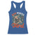 Red White and Feral Raccoon Racerback Tank Top Funny Patriotic Fireworks Wild 4th of July Vibes - Wonder Print Shop
