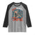 Red White and Feral Raccoon Raglan Shirt Funny Patriotic Fireworks Wild 4th of July Vibes - Wonder Print Shop