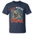Red White and Feral Raccoon T Shirt Funny Patriotic Fireworks Wild 4th of July Vibes - Wonder Print Shop