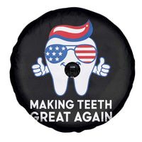 Funny Patriotic Dentist Spare Tire Cover Making Teeth Great Again America Oral Health Toothpaste Hair - Wonder Print Shop