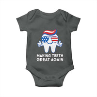 Funny Patriotic Dentist Baby Onesie Making Teeth Great Again America Oral Health Toothpaste Hair - Wonder Print Shop