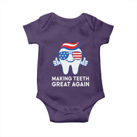 Funny Patriotic Dentist Baby Onesie Making Teeth Great Again America Oral Health Toothpaste Hair - Wonder Print Shop