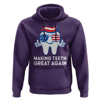 Funny Patriotic Dentist Hoodie Making Teeth Great Again America Oral Health Toothpaste Hair - Wonder Print Shop