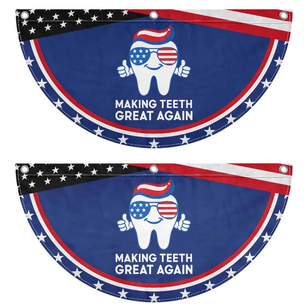 Funny American Dentist Patriotic Fan Flag Making Teeth Great Again America Oral Health Toothpaste Hair
