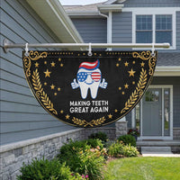 Funny American Dentist Patriotic Fan Flag Making Teeth Great Again America Oral Health Toothpaste Hair