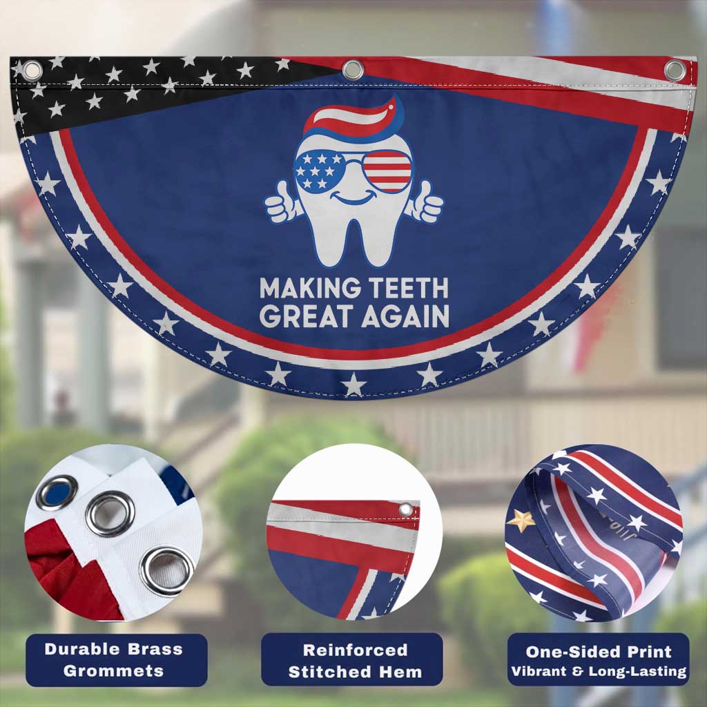 Funny American Dentist Patriotic Fan Flag Making Teeth Great Again America Oral Health Toothpaste Hair