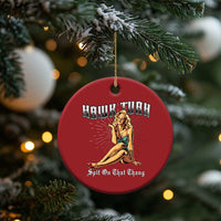 Funny Pin-Up Girl Christmas Ornament Hawk Tuah Spit On That Thang - Wonder Print Shop