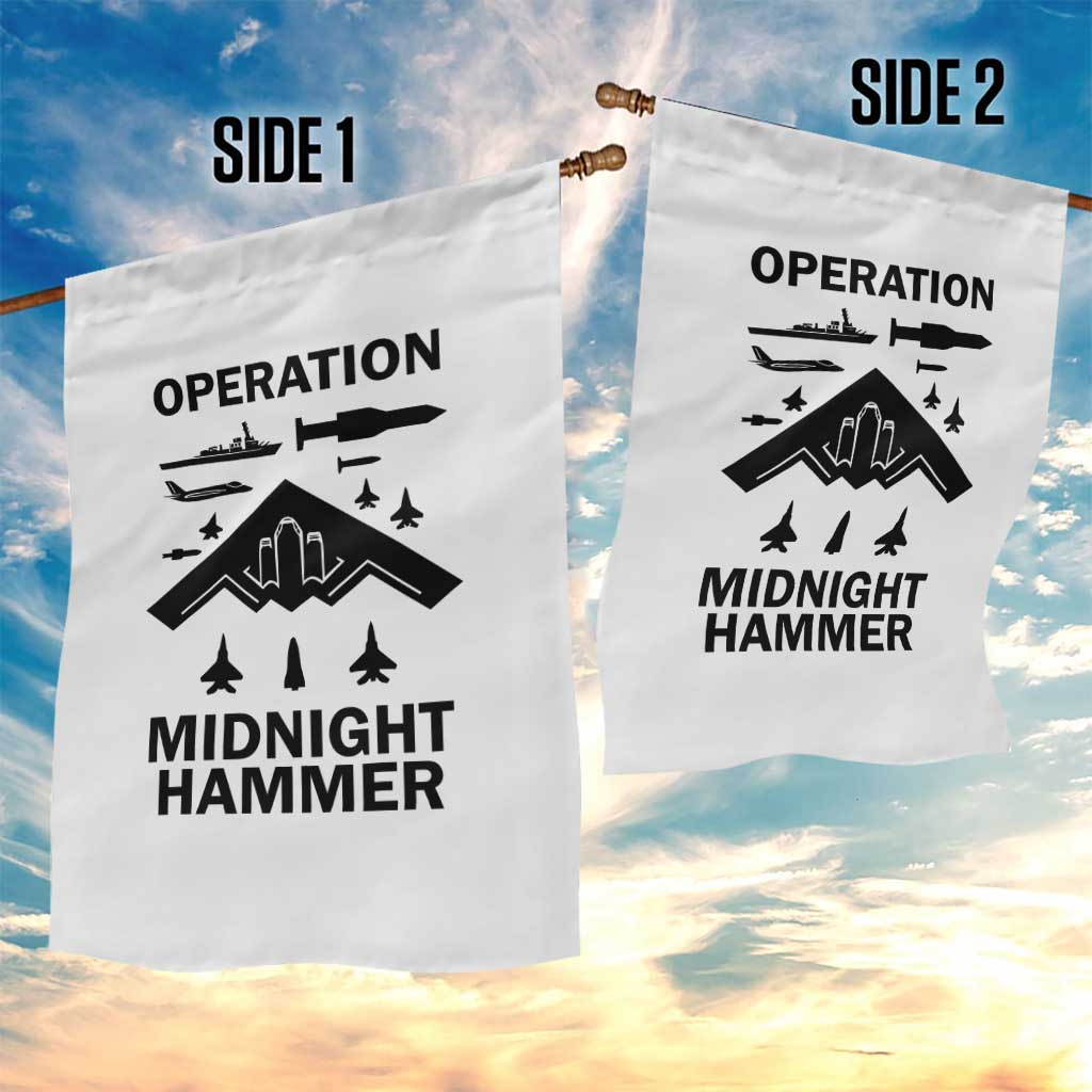 Operation Midnight Hammer Military Garden Flag Tactical Warfare Jets Bombers - Wonder Print Shop