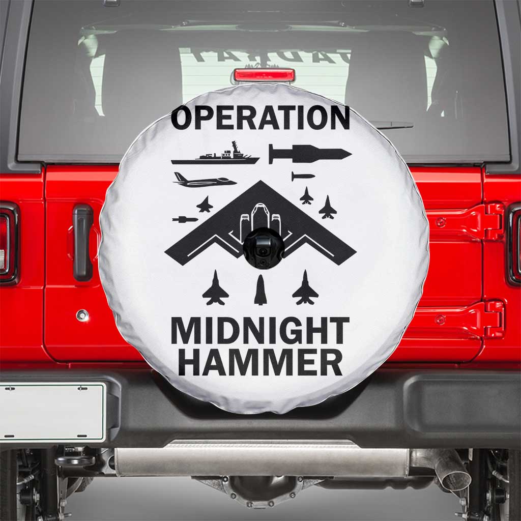 Operation Midnight Hammer Military Spare Tire Cover Tactical Warfare Jets Bombers - Wonder Print Shop