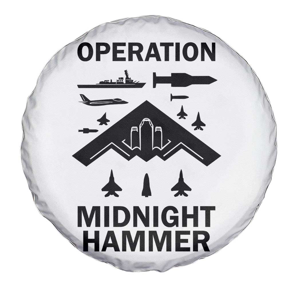 Operation Midnight Hammer Military Spare Tire Cover Tactical Warfare Jets Bombers - Wonder Print Shop