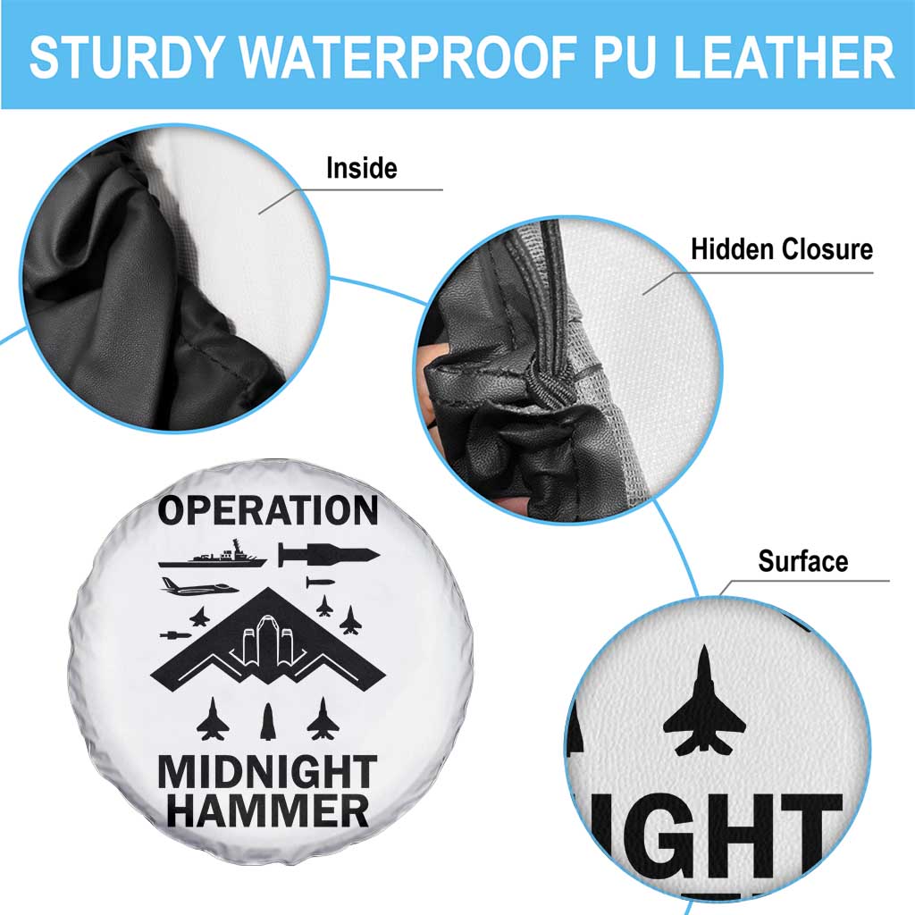 Operation Midnight Hammer Military Spare Tire Cover Tactical Warfare Jets Bombers - Wonder Print Shop