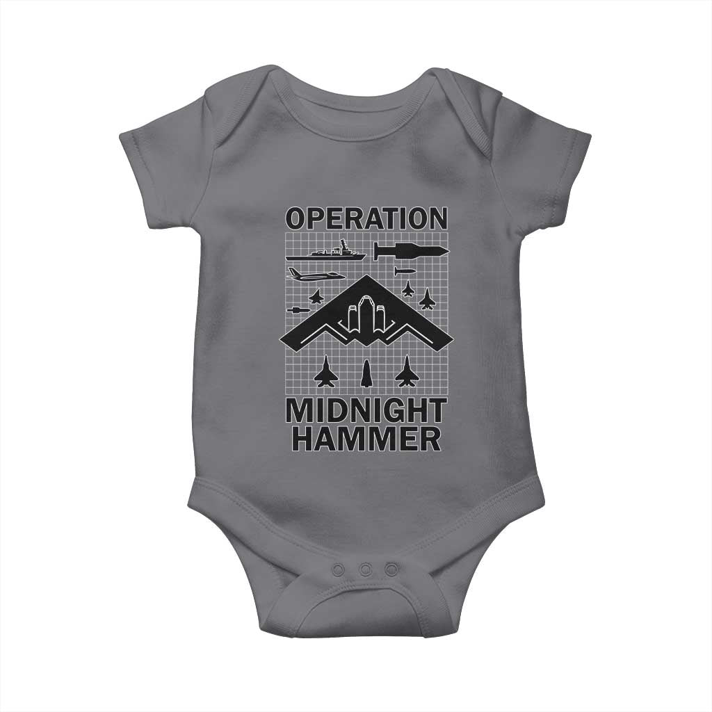 Operation Midnight Hammer Military Baby Onesie Tactical Warfare Jets Bombers - Wonder Print Shop