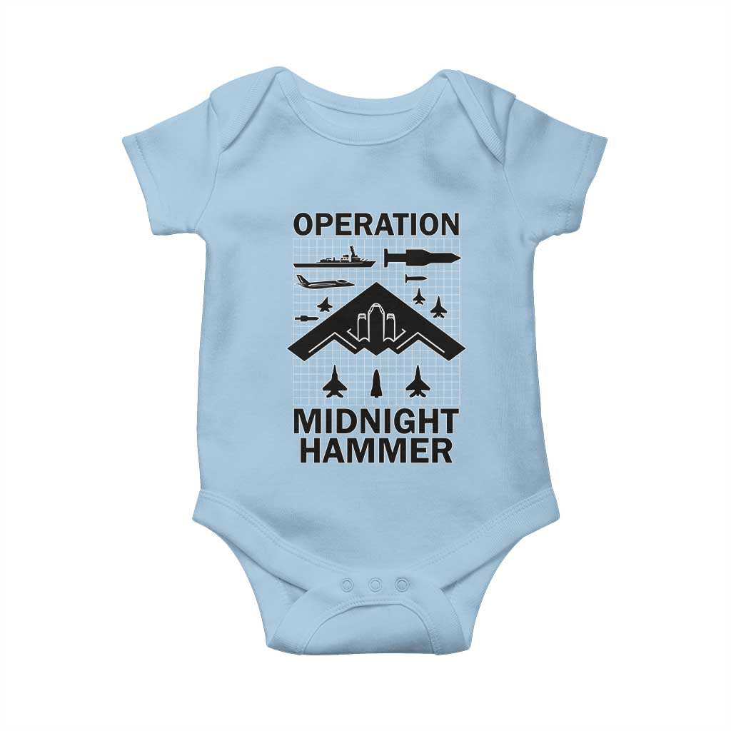 Operation Midnight Hammer Military Baby Onesie Tactical Warfare Jets Bombers - Wonder Print Shop