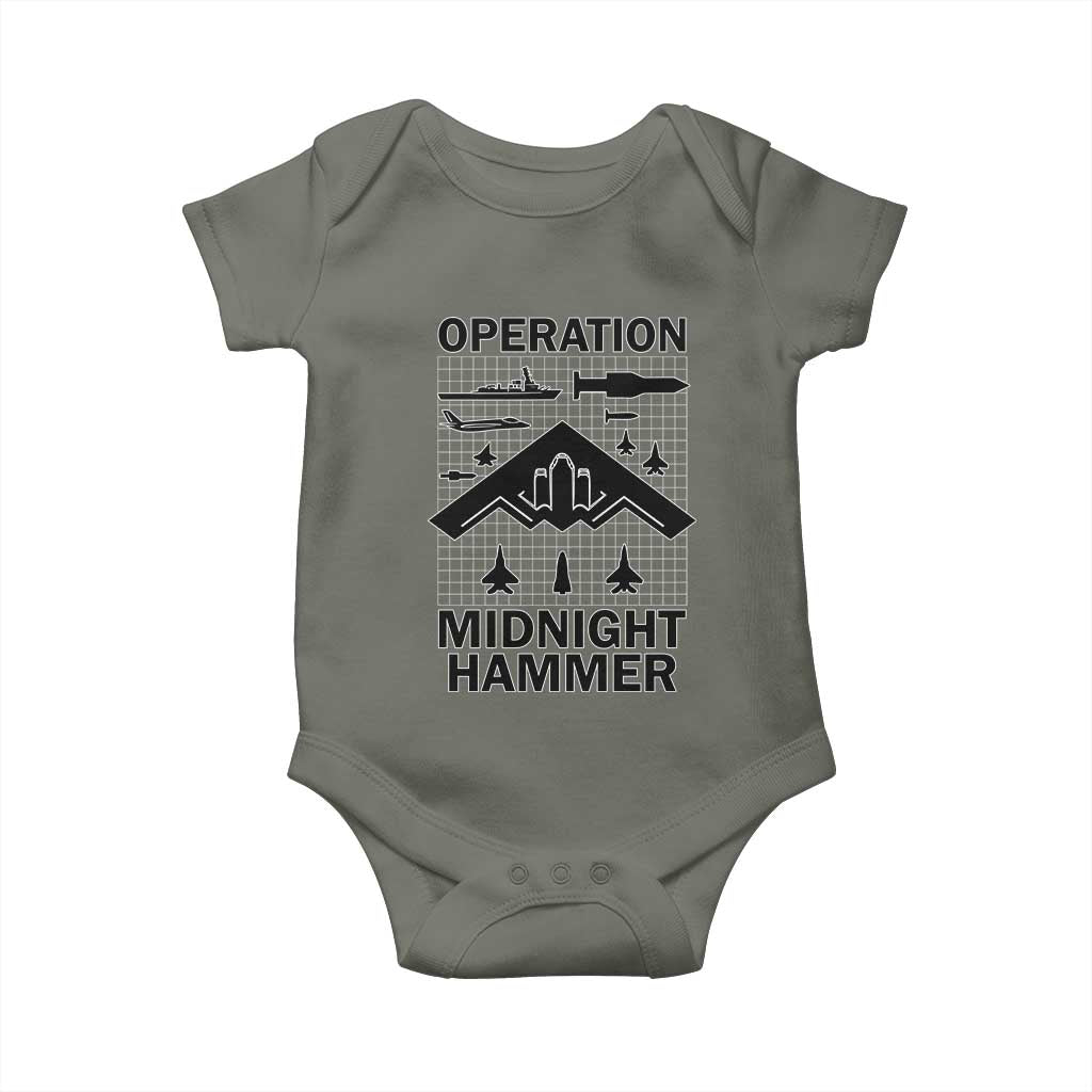 Operation Midnight Hammer Military Baby Onesie Tactical Warfare Jets Bombers - Wonder Print Shop