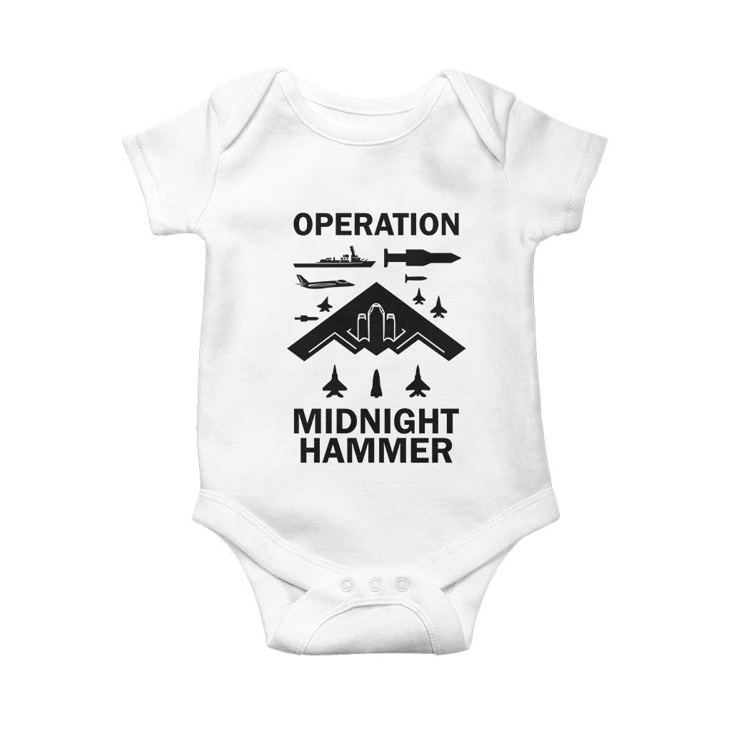 Operation Midnight Hammer Military Baby Onesie Tactical Warfare Jets Bombers - Wonder Print Shop