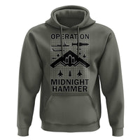 Operation Midnight Hammer Military Hoodie Tactical Warfare Jets Bombers - Wonder Print Shop