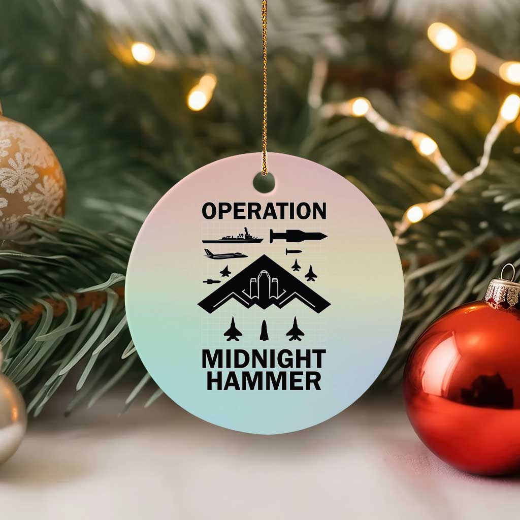 Operation Midnight Hammer Military Ceramic Ornament Tactical Warfare Jets Bombers - Wonder Print Shop