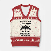 Operation Midnight Hammer Military V-Neck Knit Sweater Vest Tactical Warfare Jets Bombers - Wonder Print Shop