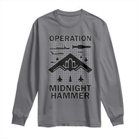 Operation Midnight Hammer Military Long Sleeve Shirt Tactical Warfare Jets Bombers - Wonder Print Shop