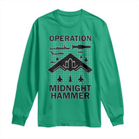 Operation Midnight Hammer Military Long Sleeve Shirt Tactical Warfare Jets Bombers - Wonder Print Shop