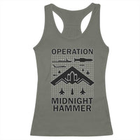 Operation Midnight Hammer Military Racerback Tank Top Tactical Warfare Jets Bombers - Wonder Print Shop