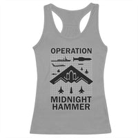 Operation Midnight Hammer Military Racerback Tank Top Tactical Warfare Jets Bombers - Wonder Print Shop
