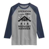Operation Midnight Hammer Military Raglan Shirt Tactical Warfare Jets Bombers - Wonder Print Shop