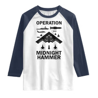 Operation Midnight Hammer Military Raglan Shirt Tactical Warfare Jets Bombers - Wonder Print Shop