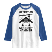 Operation Midnight Hammer Military Raglan Shirt Tactical Warfare Jets Bombers - Wonder Print Shop