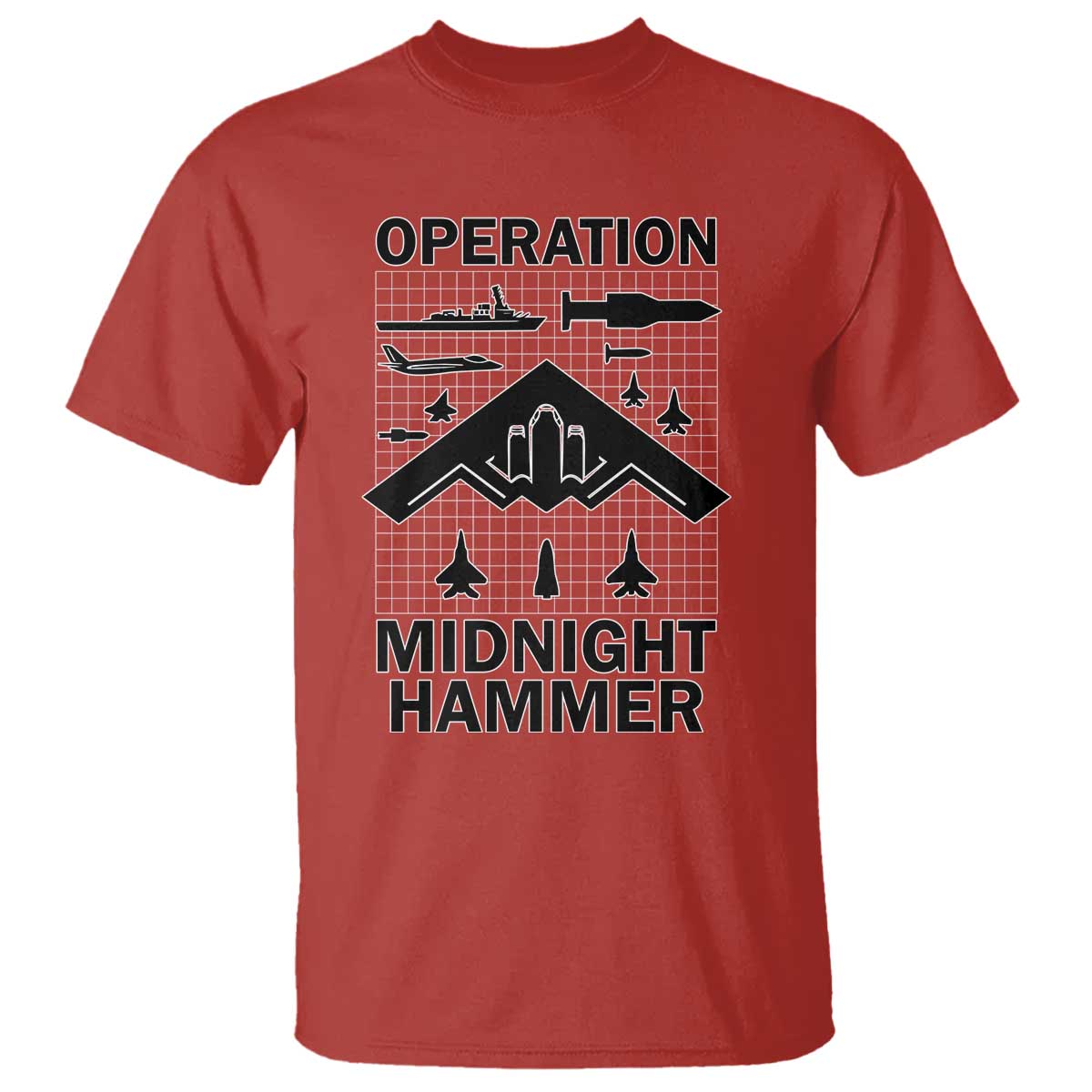 Operation Midnight Hammer Military T Shirt Tactical Warfare Jets Bombers - Wonder Print Shop