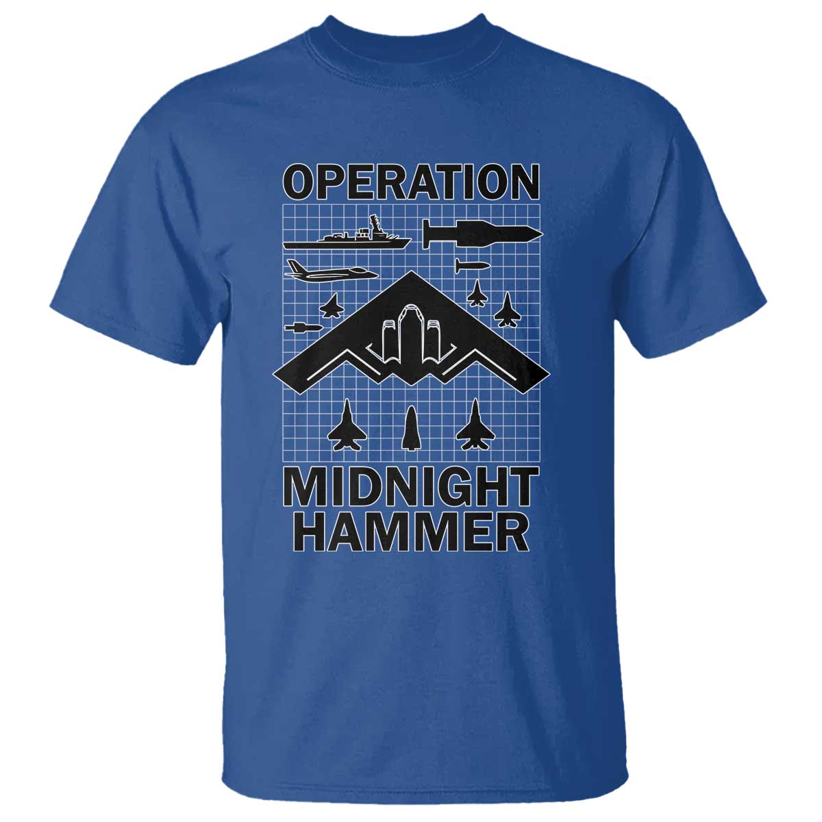 Operation Midnight Hammer Military T Shirt Tactical Warfare Jets Bombers - Wonder Print Shop