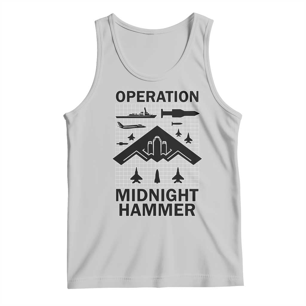 Operation Midnight Hammer Military Tank Top Tactical Warfare Jets Bombers - Wonder Print Shop
