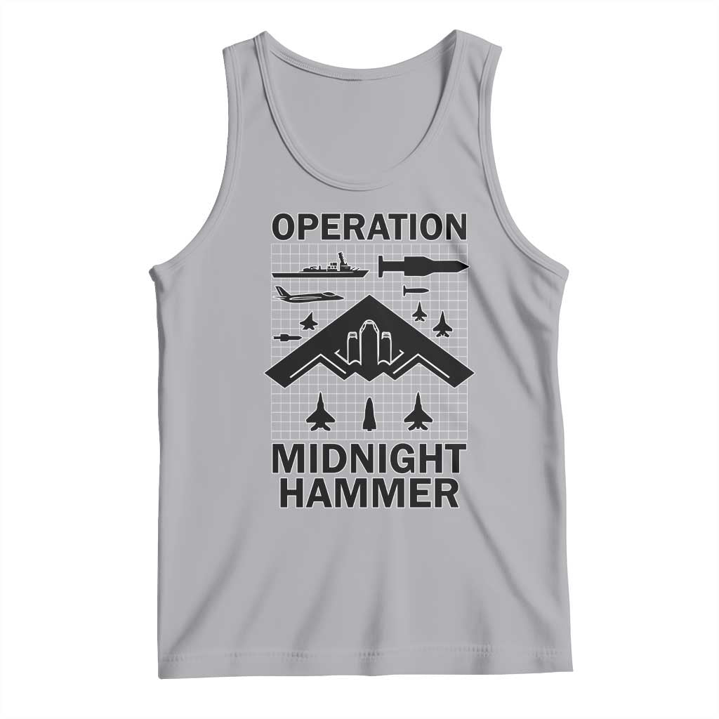 Operation Midnight Hammer Military Tank Top Tactical Warfare Jets Bombers - Wonder Print Shop