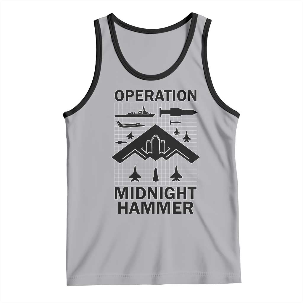 Operation Midnight Hammer Military Tank Top Tactical Warfare Jets Bombers - Wonder Print Shop