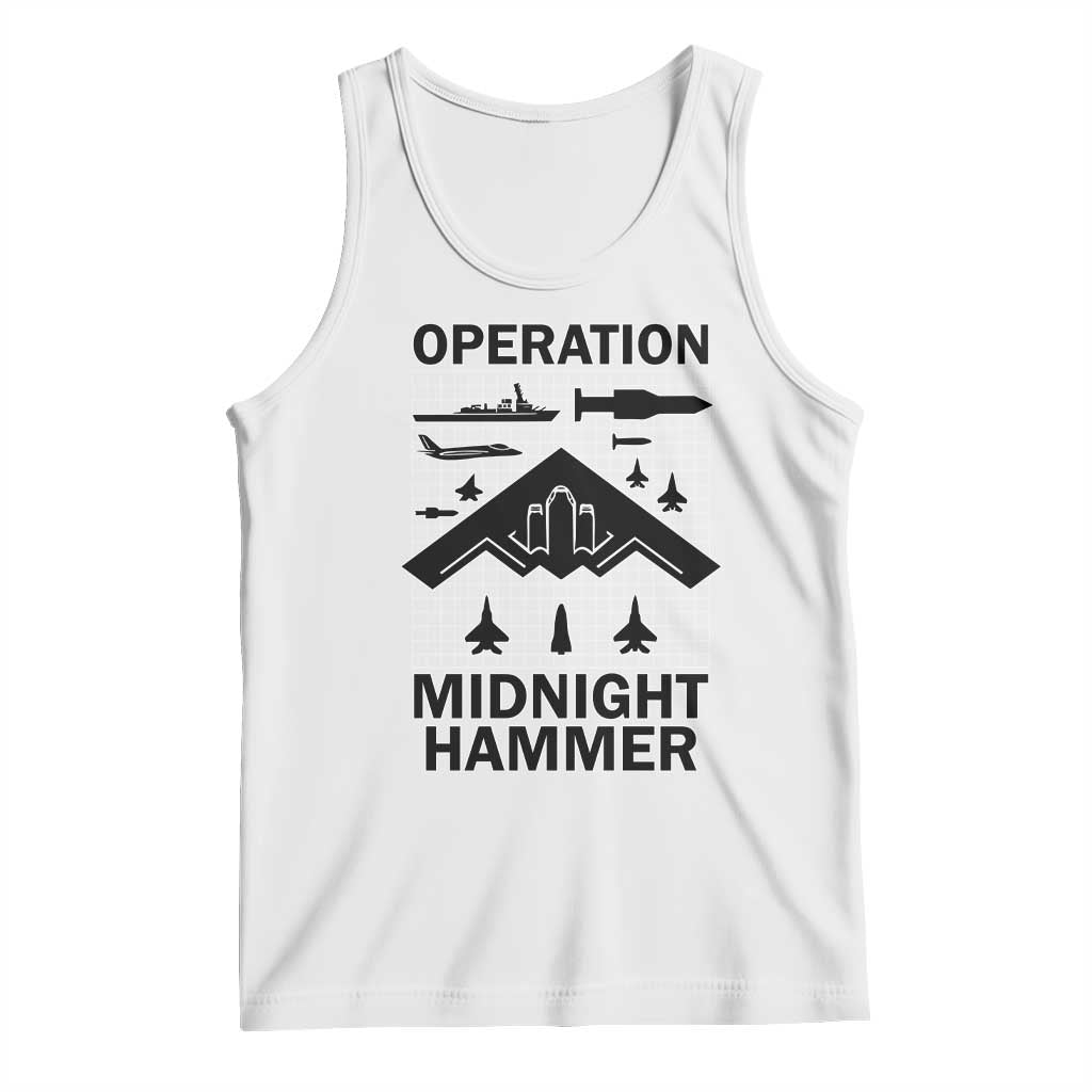 Operation Midnight Hammer Military Tank Top Tactical Warfare Jets Bombers - Wonder Print Shop