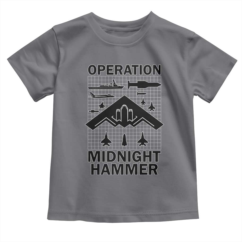 Operation Midnight Hammer Military Toddler T Shirt Tactical Warfare Jets Bombers - Wonder Print Shop