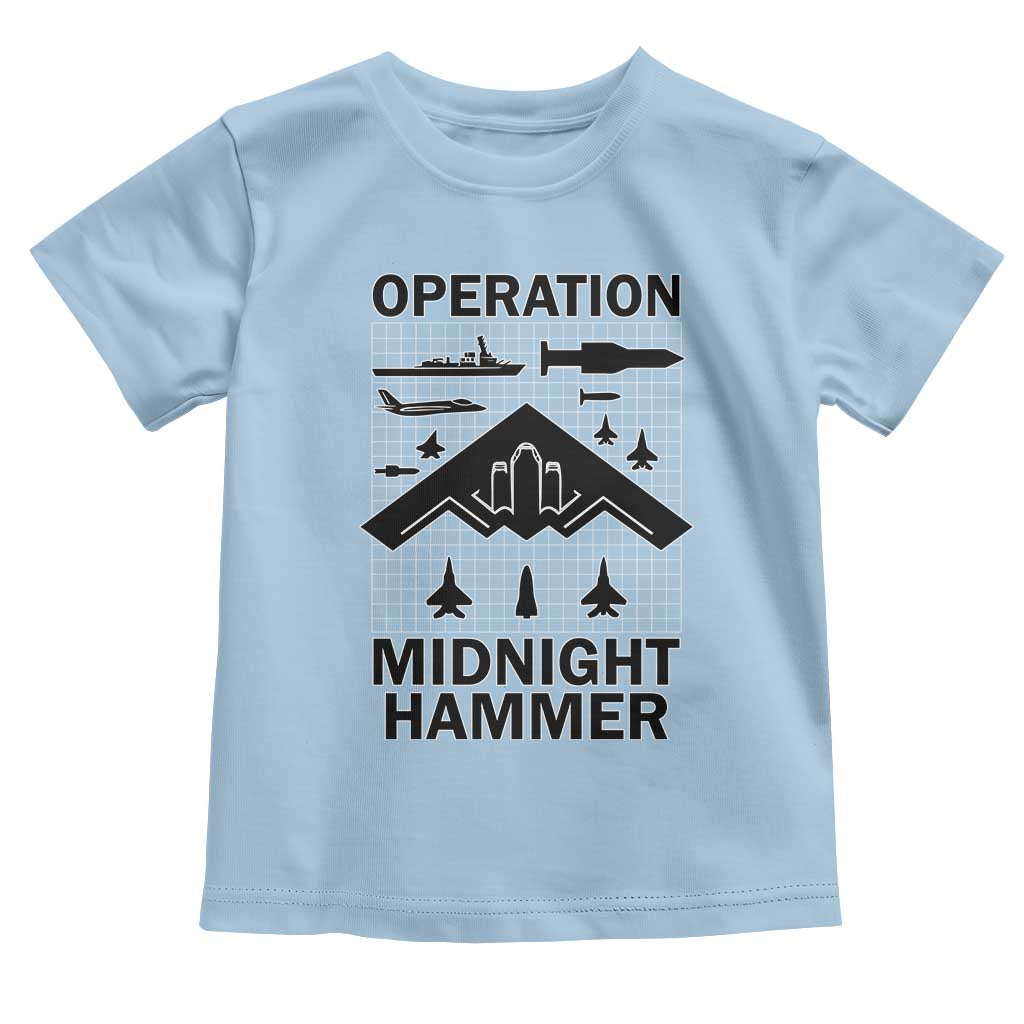 Operation Midnight Hammer Military Toddler T Shirt Tactical Warfare Jets Bombers - Wonder Print Shop
