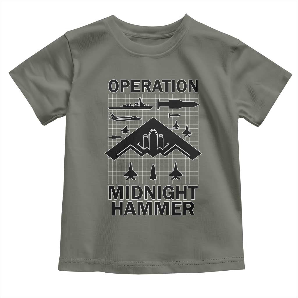 Operation Midnight Hammer Military Toddler T Shirt Tactical Warfare Jets Bombers - Wonder Print Shop