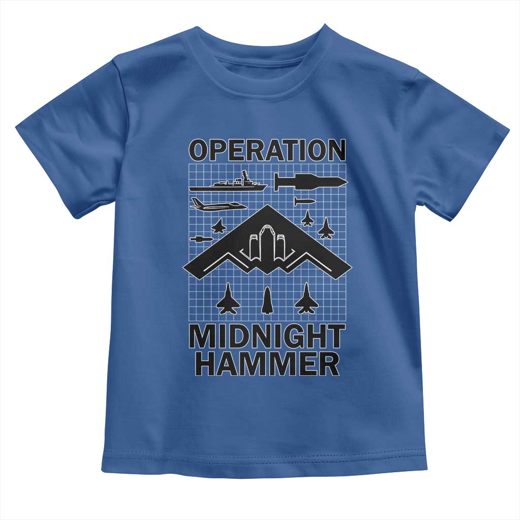 Operation Midnight Hammer Military Toddler T Shirt Tactical Warfare Jets Bombers - Wonder Print Shop