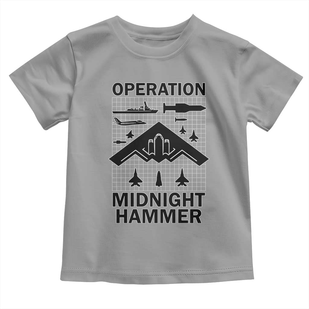 Operation Midnight Hammer Military Toddler T Shirt Tactical Warfare Jets Bombers - Wonder Print Shop
