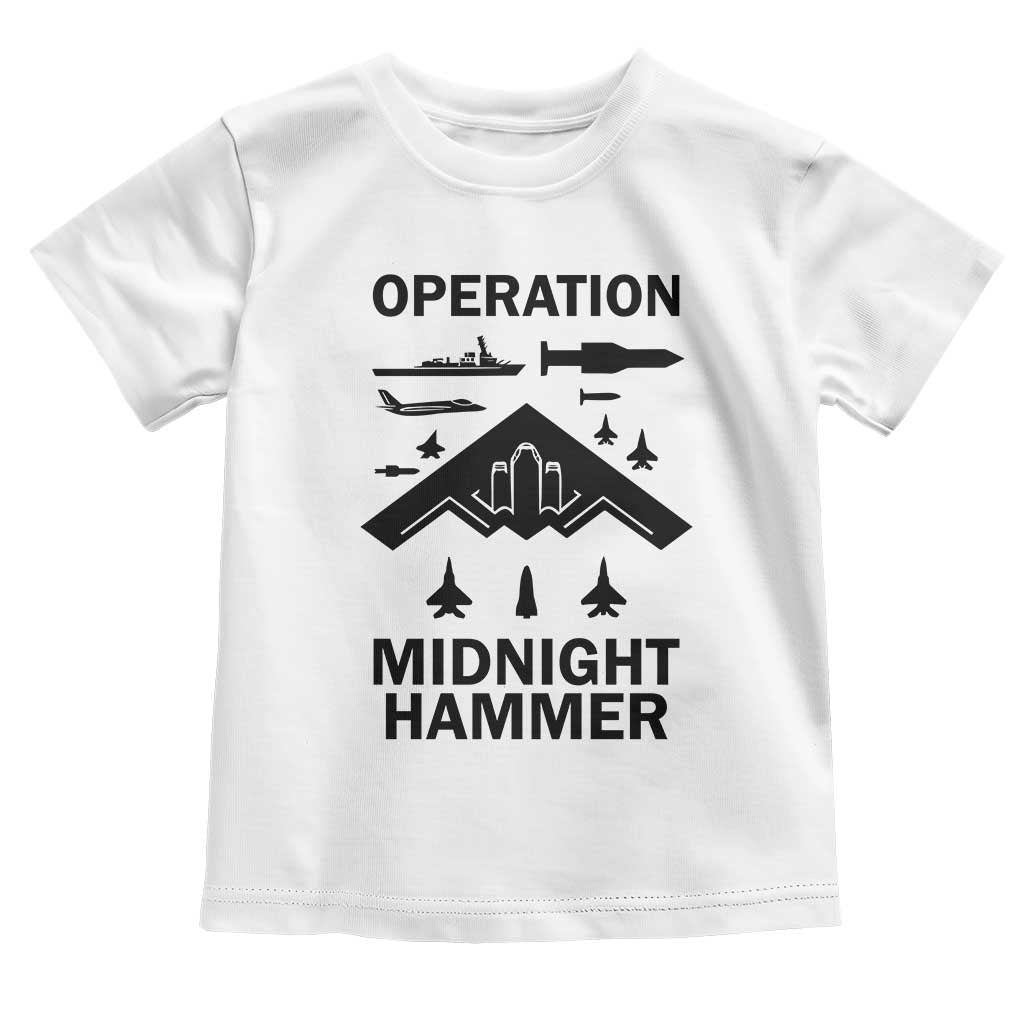 Operation Midnight Hammer Military Toddler T Shirt Tactical Warfare Jets Bombers - Wonder Print Shop