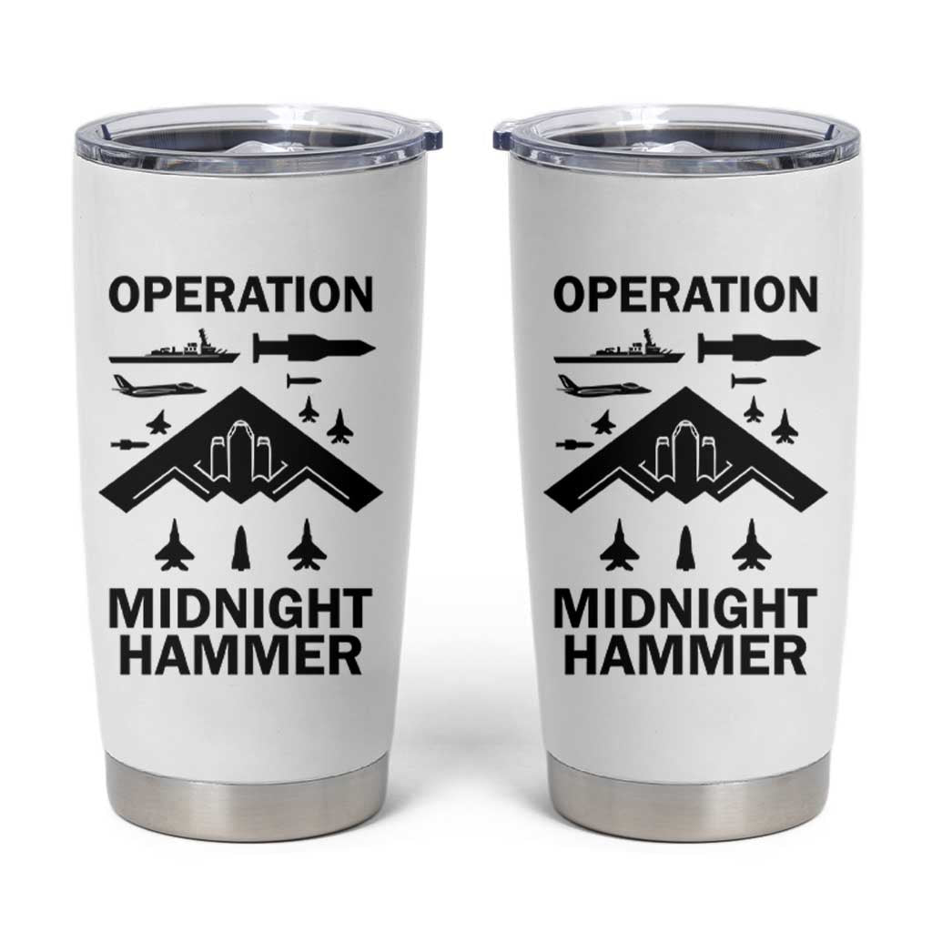Operation Midnight Hammer Military Tumbler Cup Tactical Warfare Jets Bombers - Wonder Print Shop