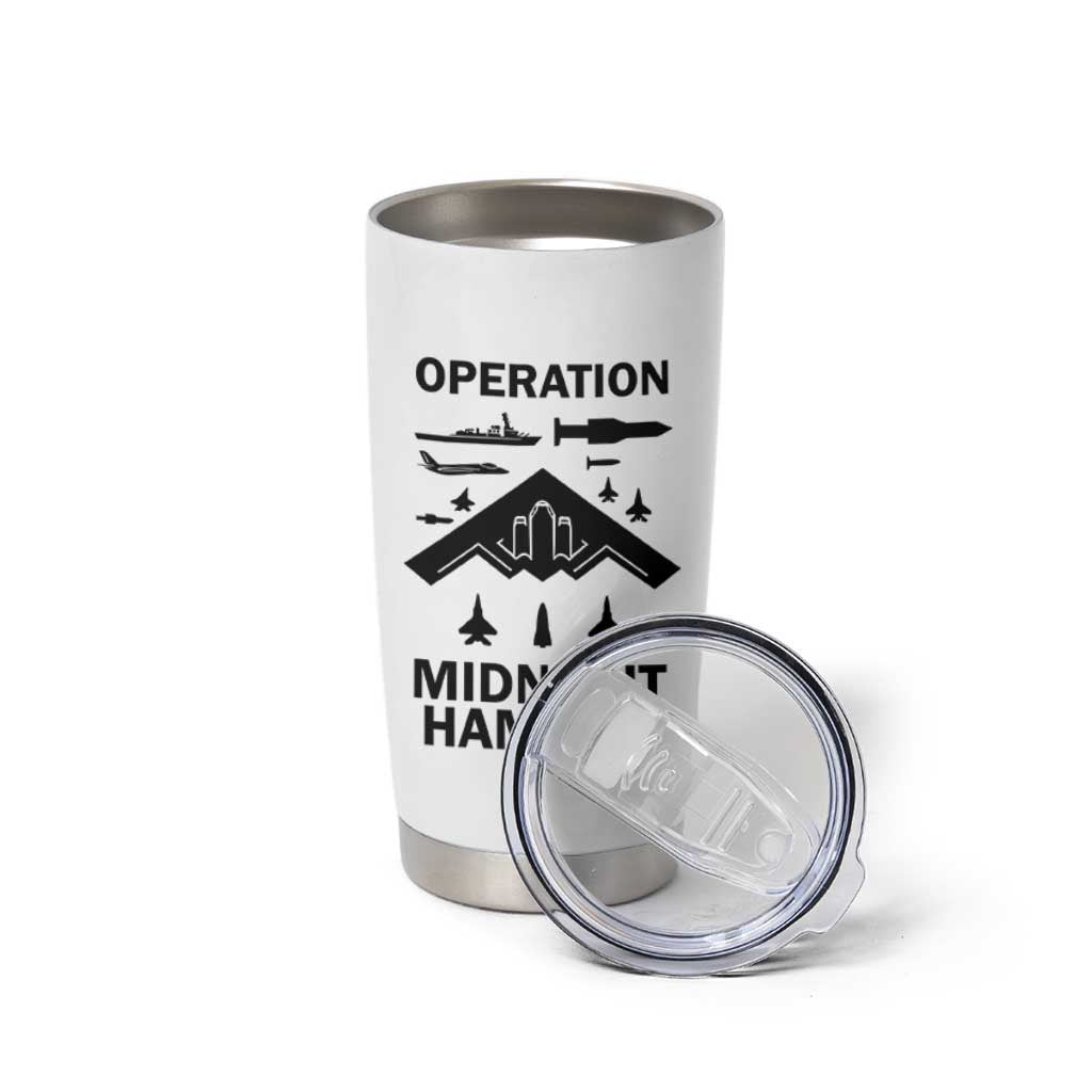 Operation Midnight Hammer Military Tumbler Cup Tactical Warfare Jets Bombers - Wonder Print Shop