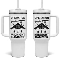 Operation Midnight Hammer Military Tumbler With Handle Tactical Warfare Jets Bombers - Wonder Print Shop