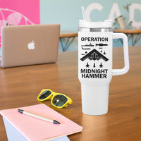 Operation Midnight Hammer Military Tumbler With Handle Tactical Warfare Jets Bombers - Wonder Print Shop