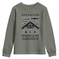 Operation Midnight Hammer Military Youth Sweatshirt Tactical Warfare Jets Bombers - Wonder Print Shop