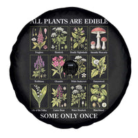 Vintage Botanical Poison Chart Graphic Spare Tire Cover All Plants Are Edible Some Only Once