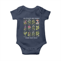 Vintage Botanical Poison Chart Graphic Baby Onesie All Plants Are Edible Some Only Once
