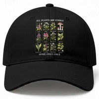 Vintage Botanical Poison Chart Graphic Baseball Cap All Plants Are Edible Some Only Once