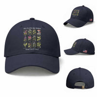 Vintage Botanical Poison Chart Graphic Baseball Cap All Plants Are Edible Some Only Once